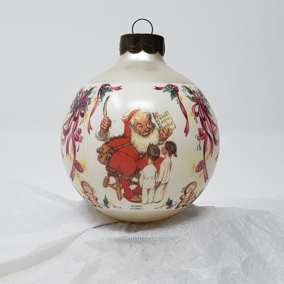 1995 Hallmark Santa’s Visitors Glass Bulb Keepsake Christmas Holiday Ornament.2 - Picture 5 of 9